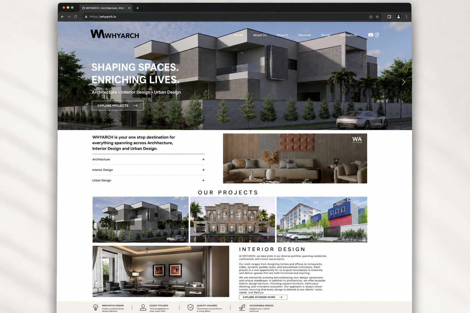 WHYARCH Architecture Website